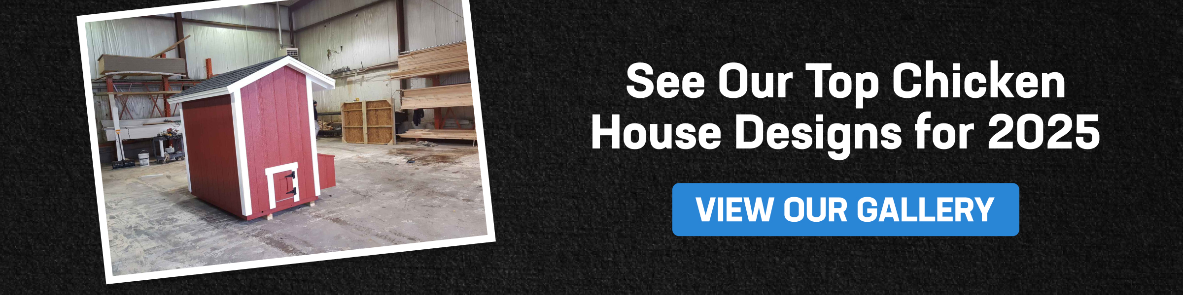 Red chicken house showcased in workshop—explore 2025’s best chicken house designs in our gallery