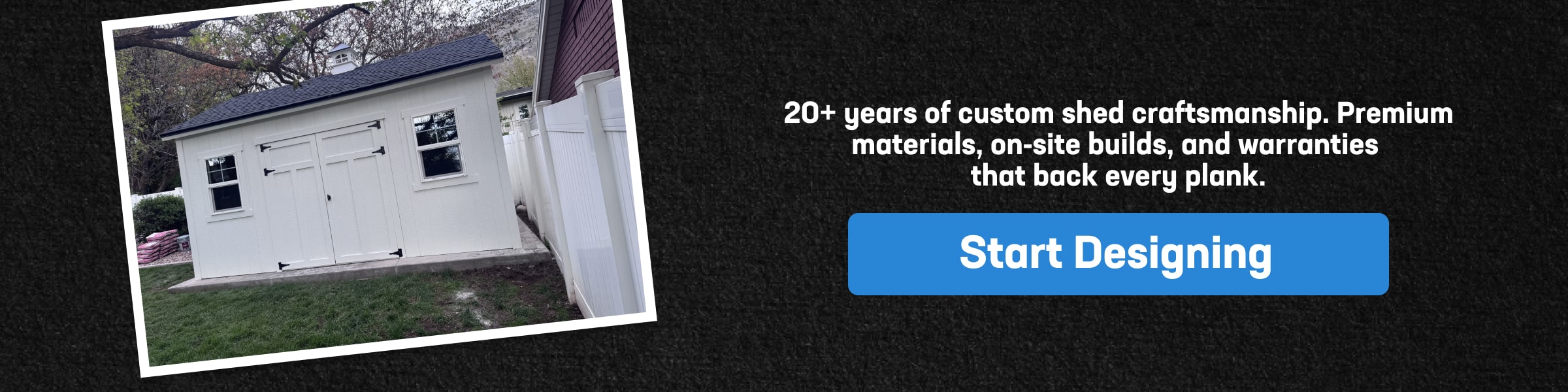 20 years of custom shed craftsmanship