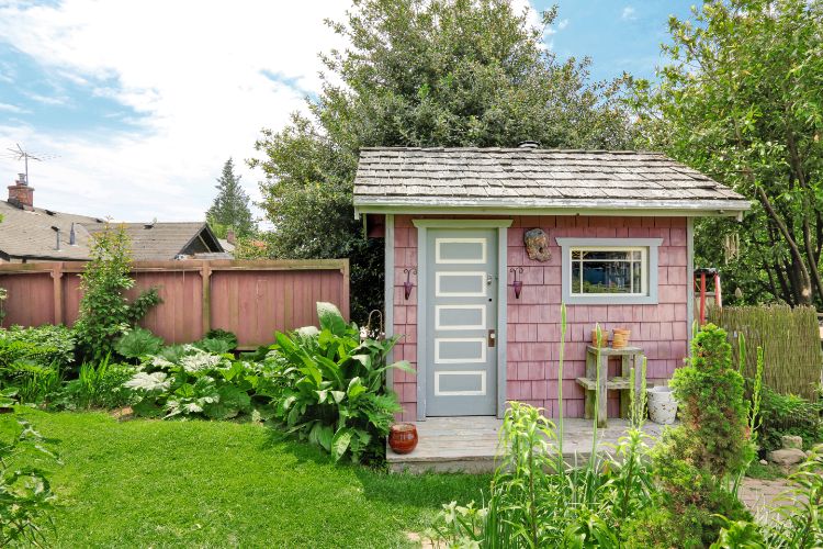 pink home garden shed