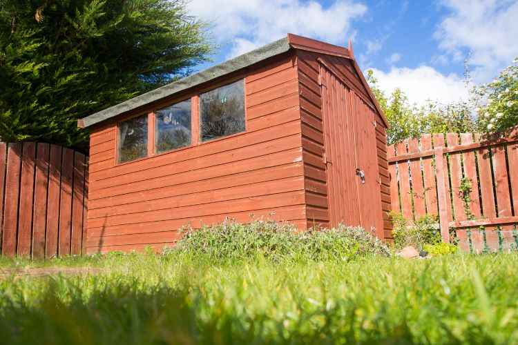 wooden shed