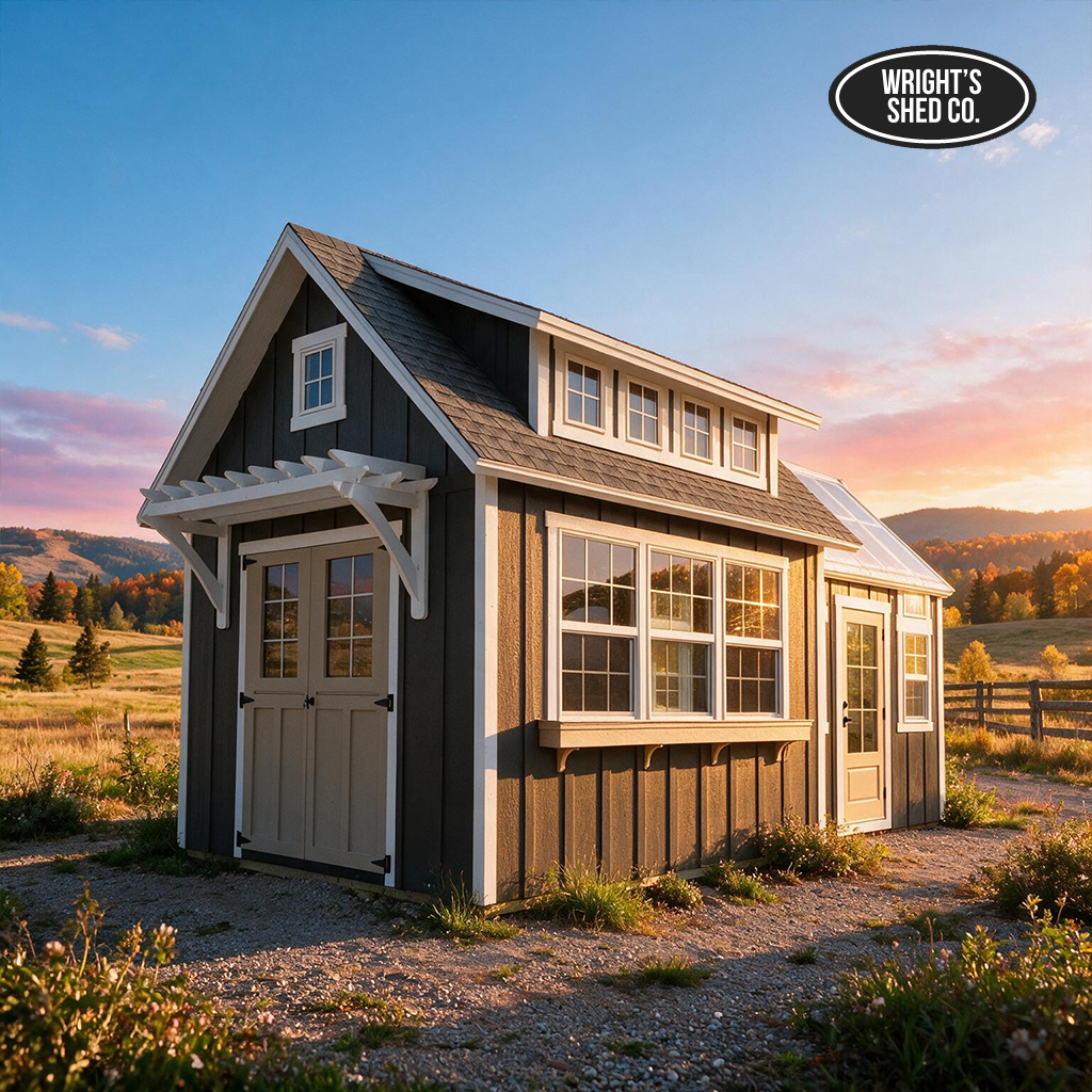 Built on site vs delivered shed comparison featuring a custom backyard shed designed for durability and long-term use.