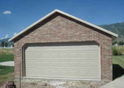 brick stucco detached garage