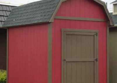 farm style shed with overhangs