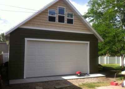 Green Detached Garage with Loft