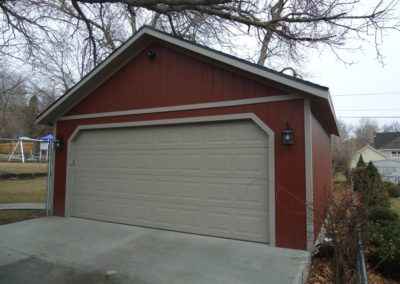Red Detached Garage