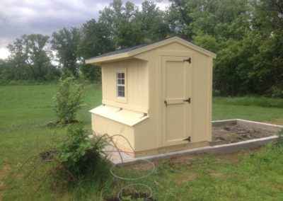 yellow chicken coop