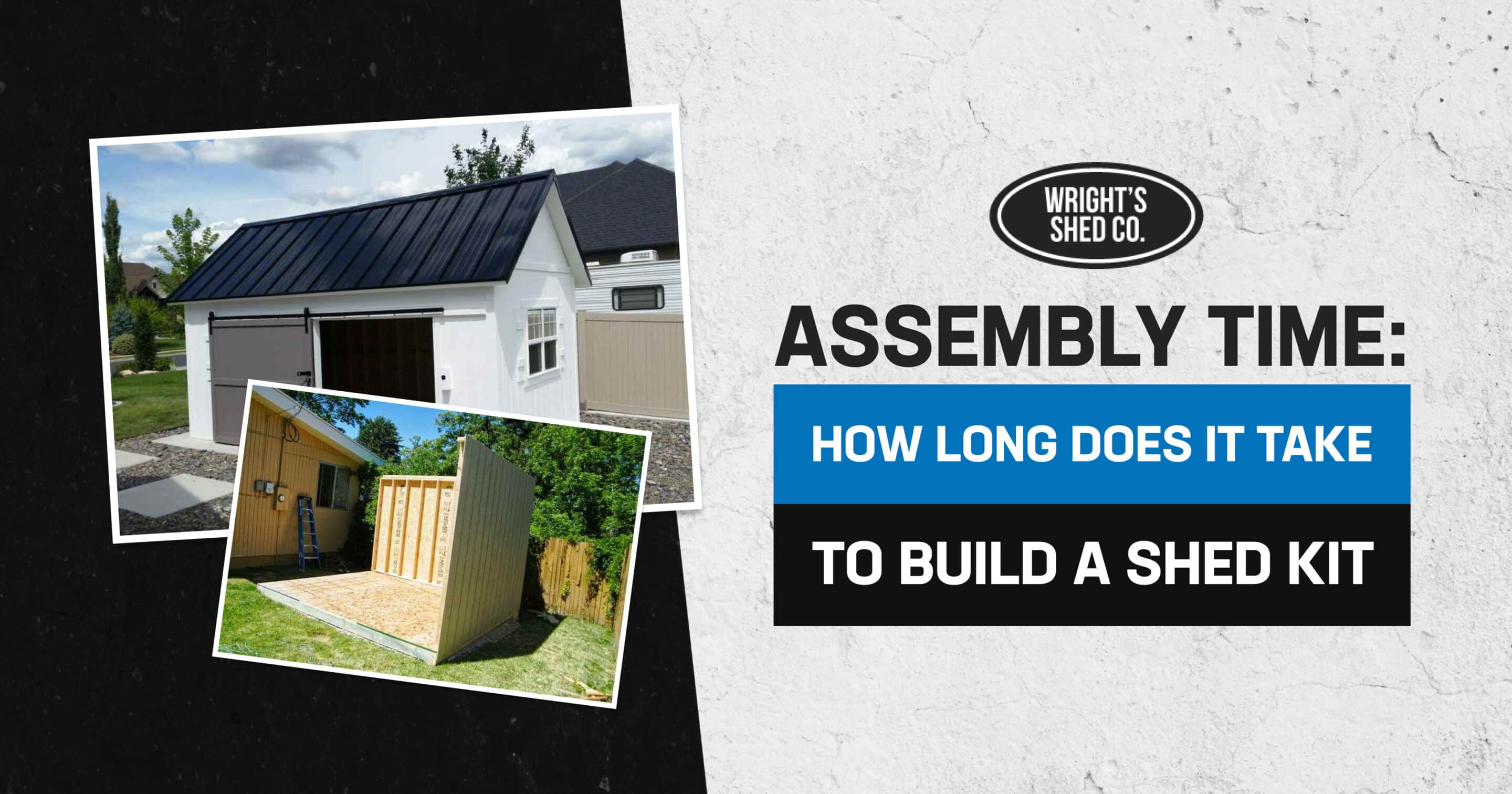 Assembly Time: How Long Does It Take to Build a Shed Kit A shed kit being assembled from framing to completion, showing visuals that answer how long does it take to build a shed kit.
