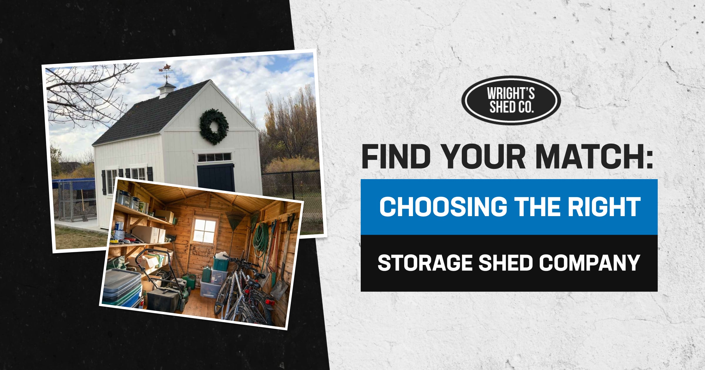 Find Your Match: Choosing the Right Storage Shed Company Image of a backyard shed and its organized interior, featured in a guide on how to choose the best storage shed company.