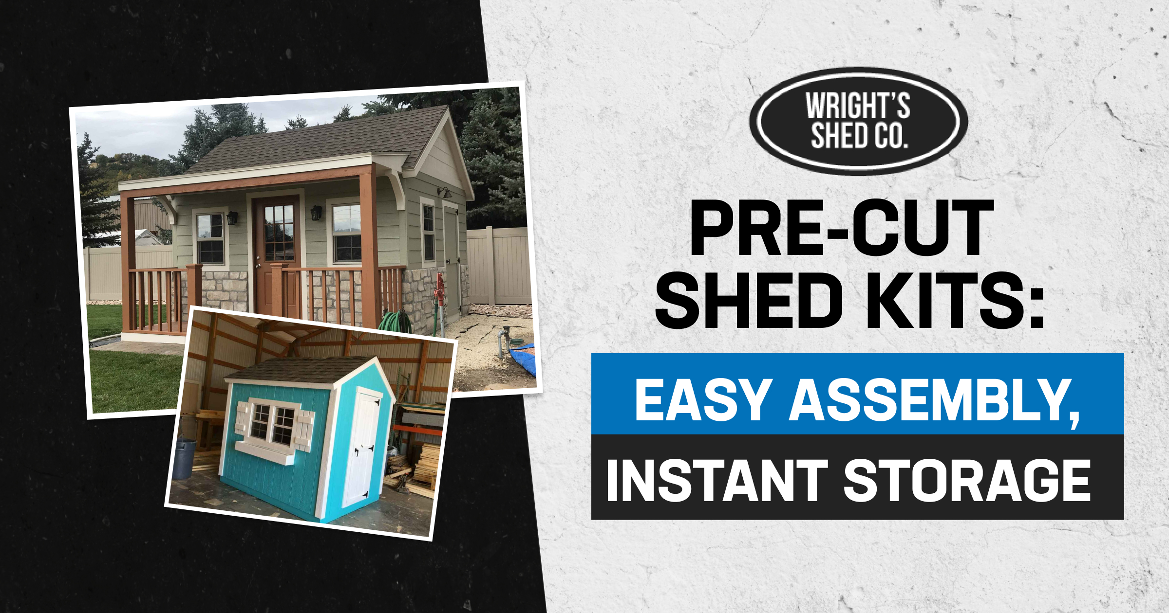 Pre-cut shed kits with easy assembly and instant storage solutions for quick, durable outdoor buildings