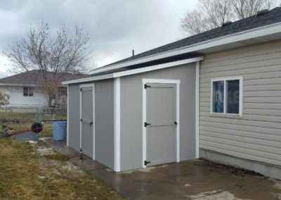 lean-to shed front