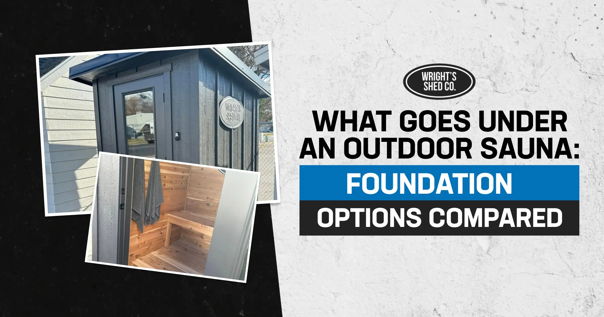 Outdoor Sauna Foundation Options Compared Guide Exterior and cedar interior views of a modern sauna highlighting outdoor sauna foundation options compared.