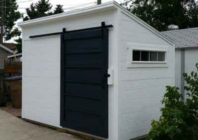 Lean-To Shed with Sliding Door