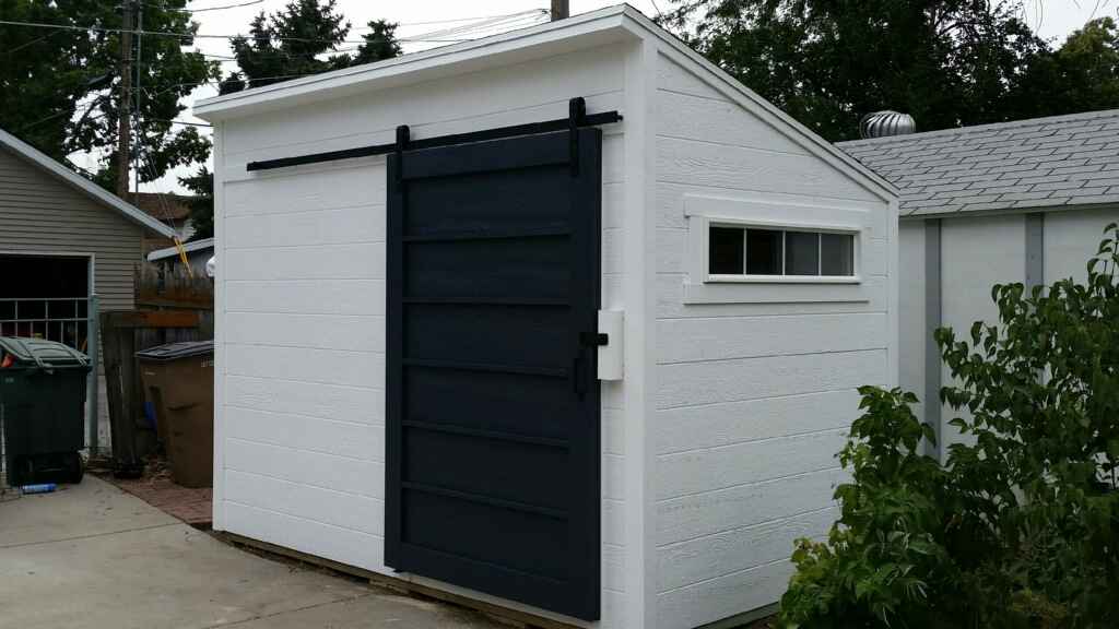 Lean-To Shed with Sliding Door