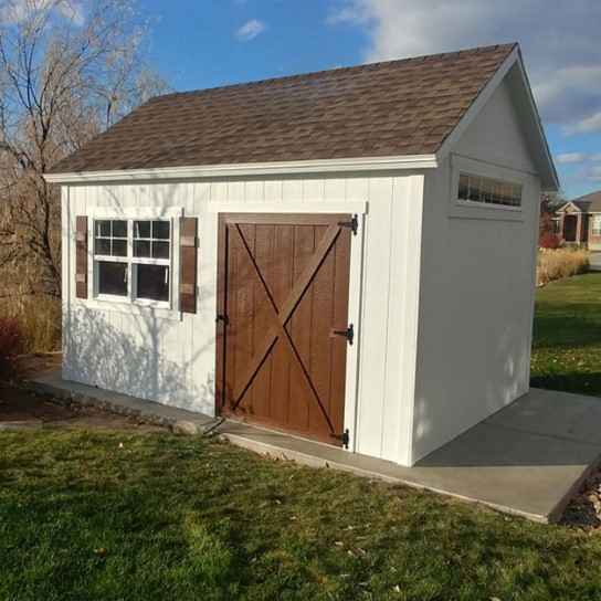White Shed With Brown Square - Sheds In Utah